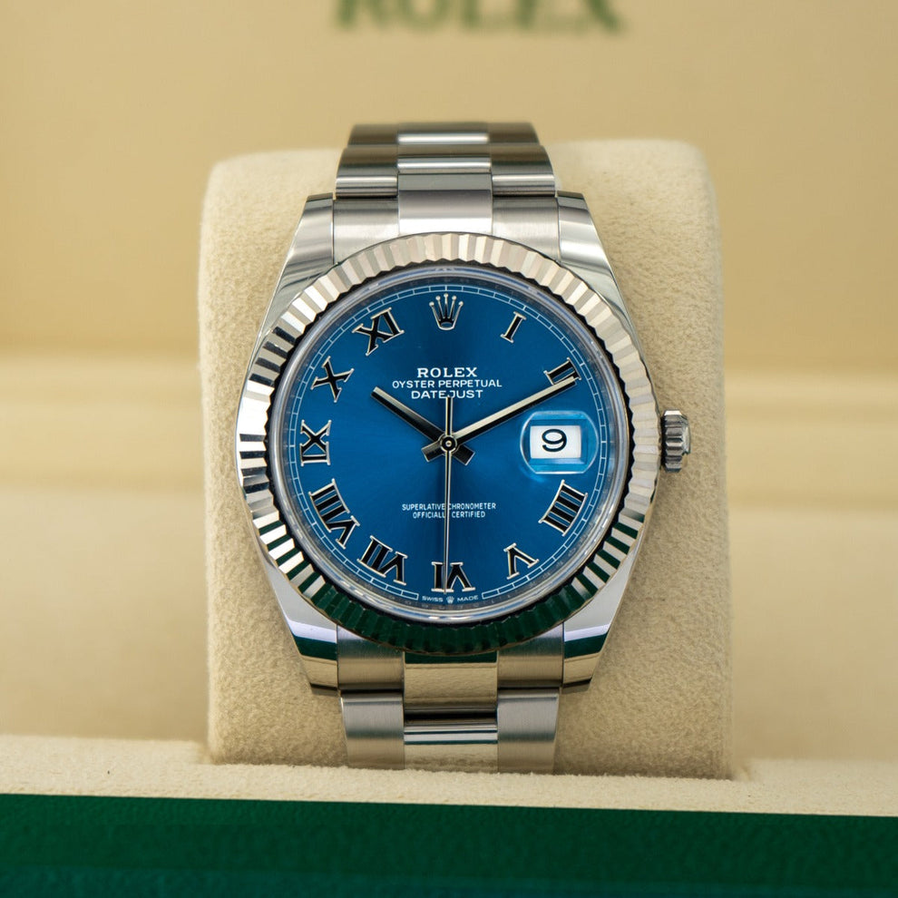 Rolex Datejust 41 126334 Oyster Bracelet Blue Dial Stainless Steel 2024 Unworn Condition Fluted Bezel 41 Mm Mechanical Watch - product image from Imperia...