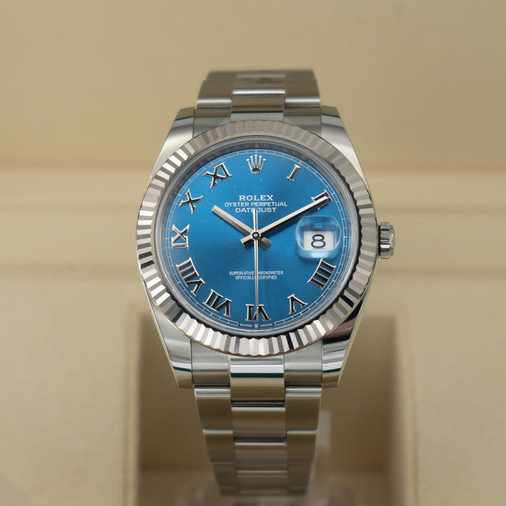 Rolex Datejust 41 126334 Oyster Bracelet Blue Dial Stainless Steel 2024 Unworn Condition Fluted Bezel 41 Mm Mechanical Watch - product image from Imperia...