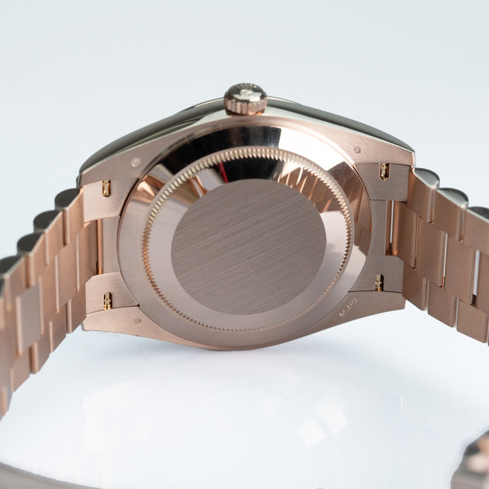 Rolex Day Date 228235 President Bracelet Green Dial Rose Gold 2024 Unworn Condition Fluted Bezel 40 Mm Mechanical Watch - product image from Imperial Tim...