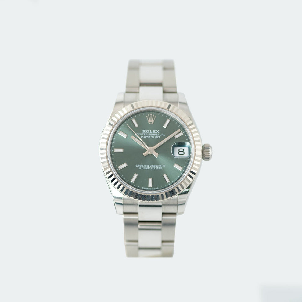 Rolex Datejust 31 278274 Oyster Bracelet Green Dial Stainless Steel 2023 Unworn Condition Fluted Bezel 31 Mm Mechanical Watch - product image from Imperi...