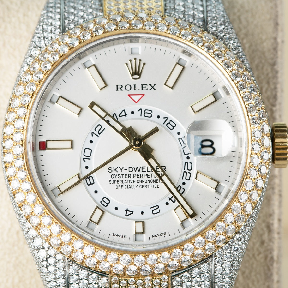 Rolex Sky-Dweller 326933 Diamond Two Tone Oyster Bust Down