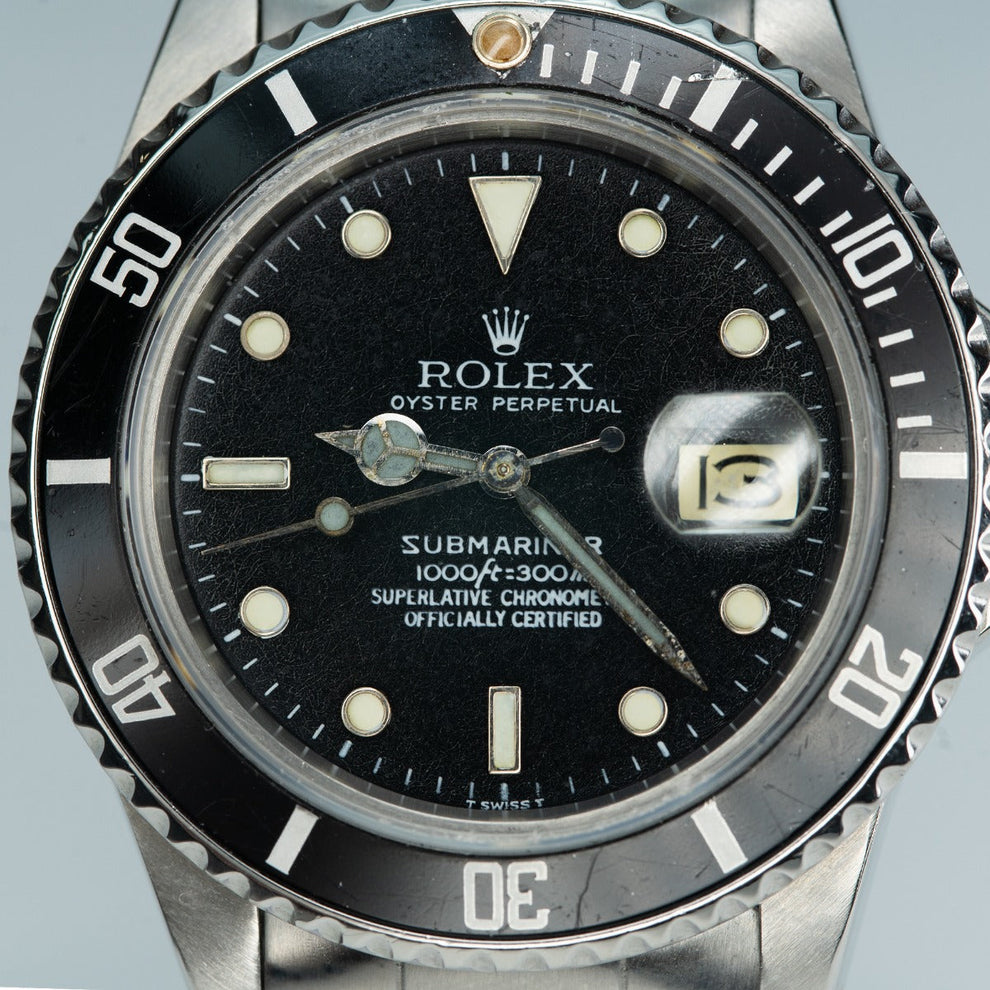 Rolex Submariner Date 16800 Oyster Bracelet Black Dial Stainless Steel 1979 Pristine Condition Bidirectional Rotating 40 Mm - product image from Im...