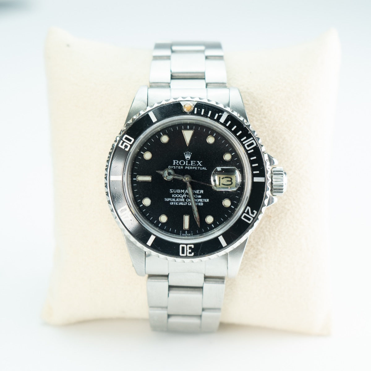 Rolex Submariner Date 16800 Tropical Gilt Black Dial 1979