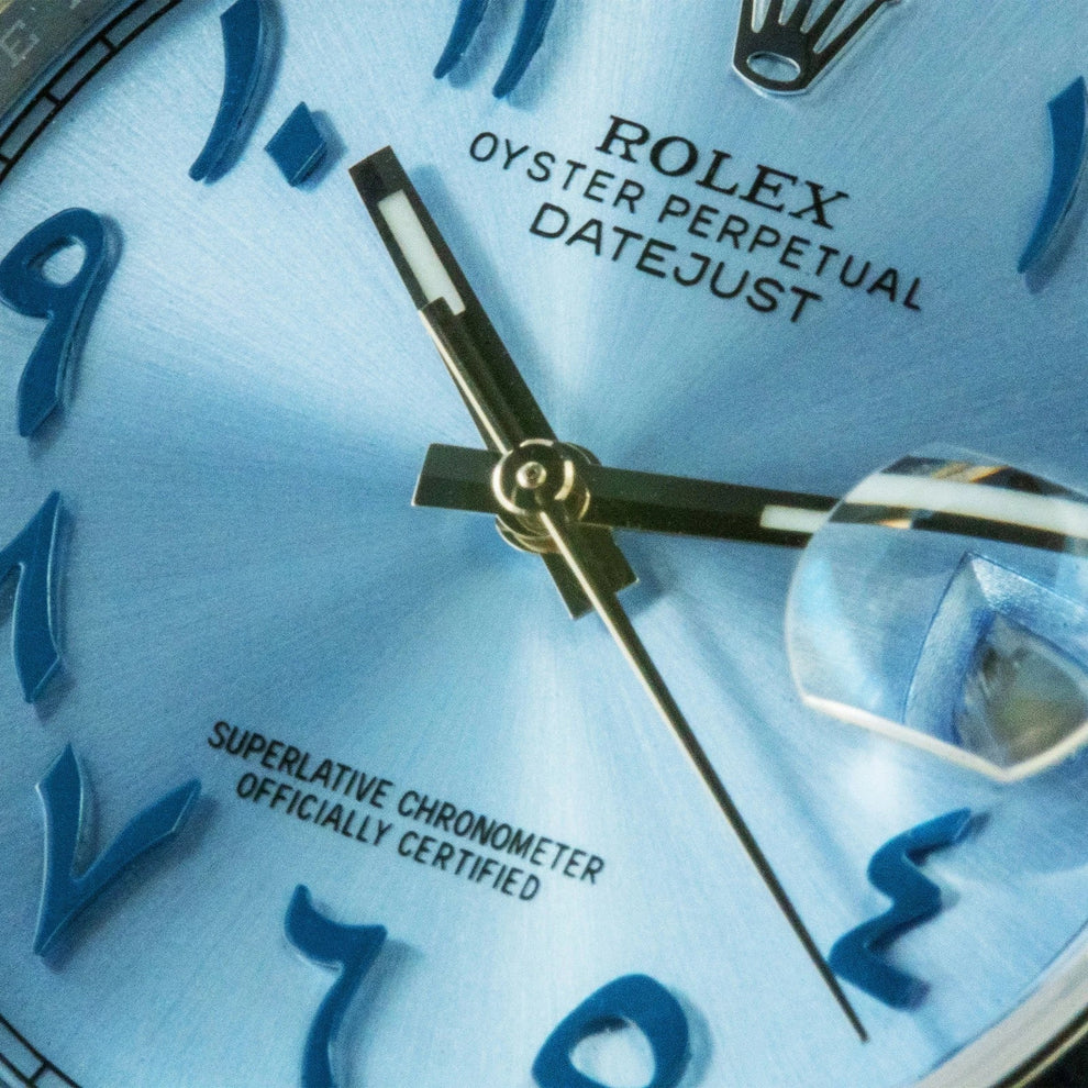 Rolex DateJust 41 126300 'Ice Blue' After-Market Arabic Dial Oyster Bracelet Stainless Steel 2024 Watch