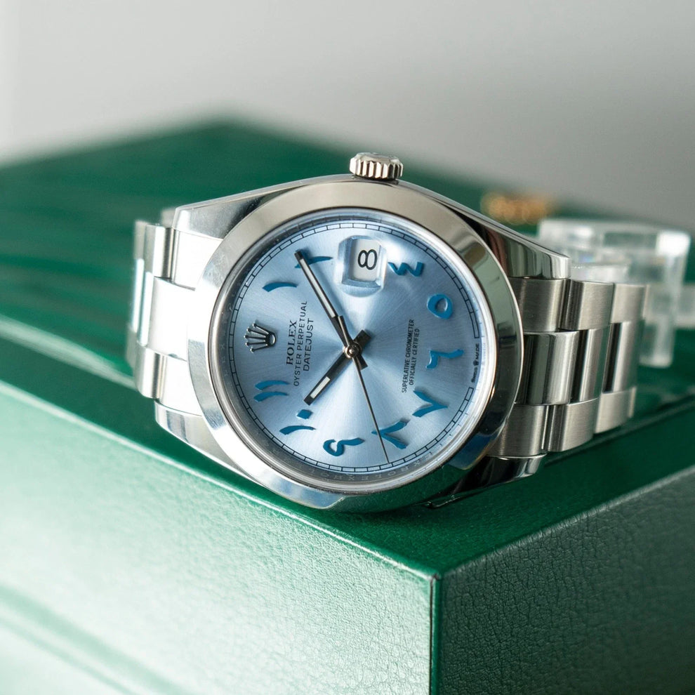 Rolex DateJust 41 126300 'Ice Blue' After-Market Arabic Dial Oyster Bracelet Stainless Steel 2024 Watch