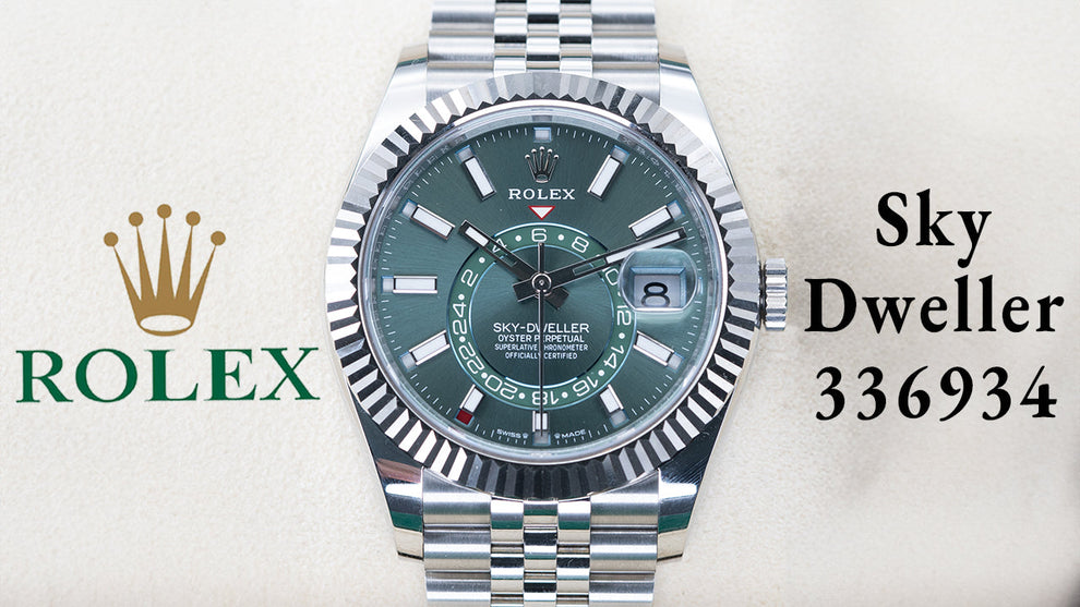 Rolex Sky-dweller Green 336934 Jubilee Bracelet Green Dial Stainless Steel 2025 Unworn Condition Fluted Bezel 42 Mm Mechanical Watch - product image from...