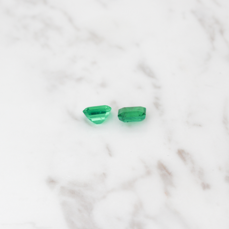 Emerald 2 Stone 2.5CT - Square Cut