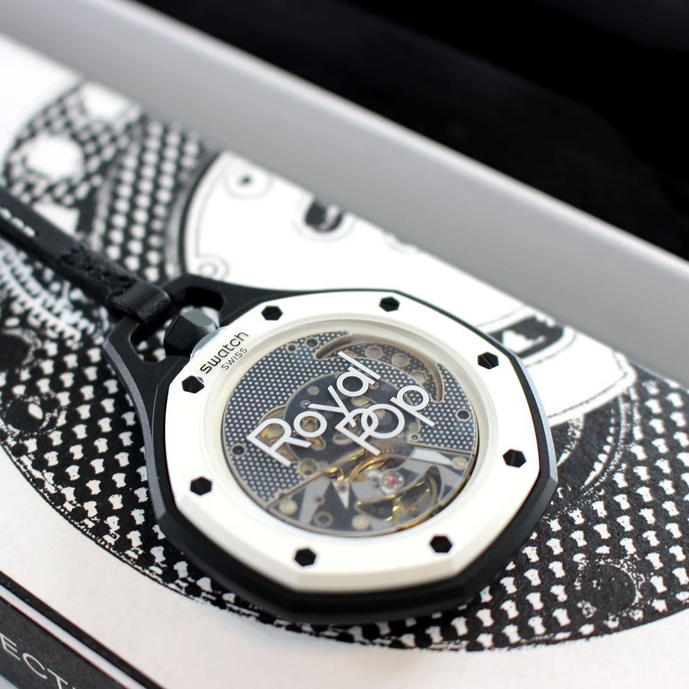 OCHO NEGRO hand-wound SISTEM51 sapphire caseback
