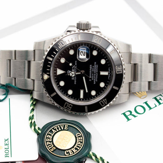 Rolex Submariner Date Oyster Bracelet Black Dial Stainless Steel Pristine Condition 24-hour 40 Mm Mechanical Watch - product image from Imperial Ti...