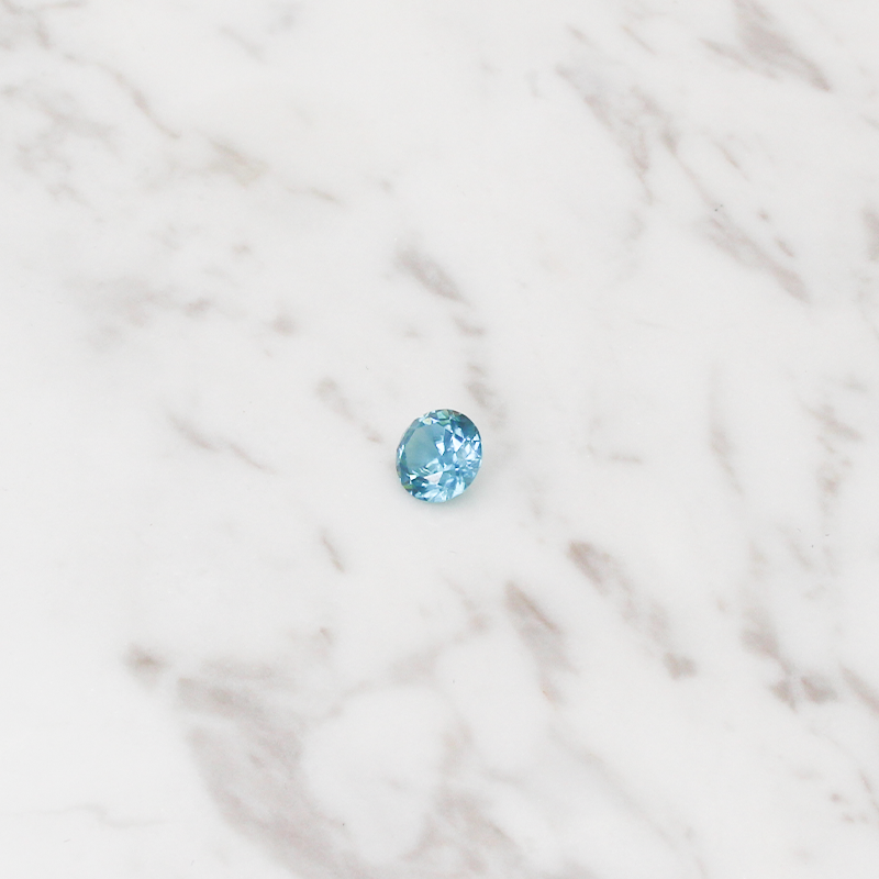 Natural Blue Zirconia 3.5CT - Round Brilliant Cut