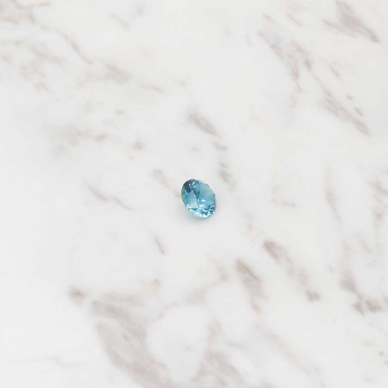 Natural Blue Zirconia 3.5CT - Round Brilliant Cut