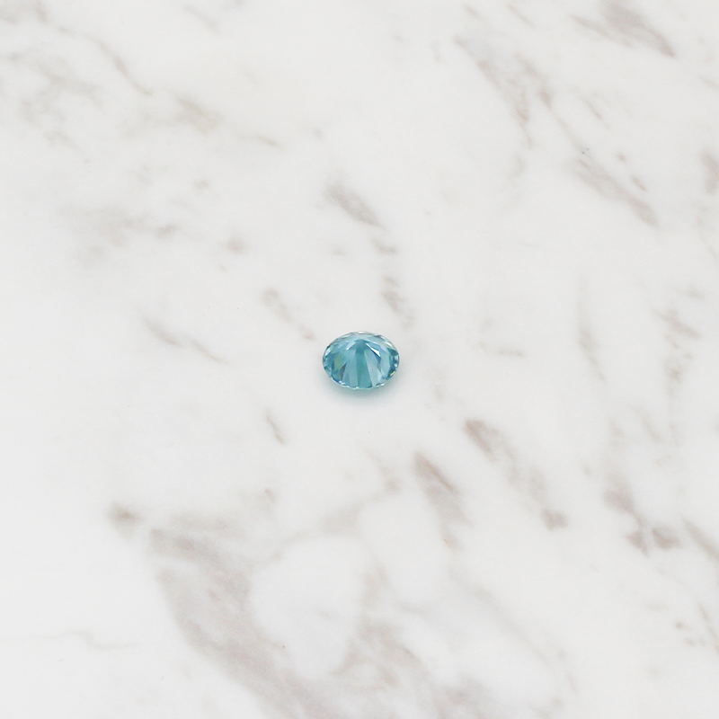 Natural Blue Zirconia 3.5CT - Round Brilliant Cut