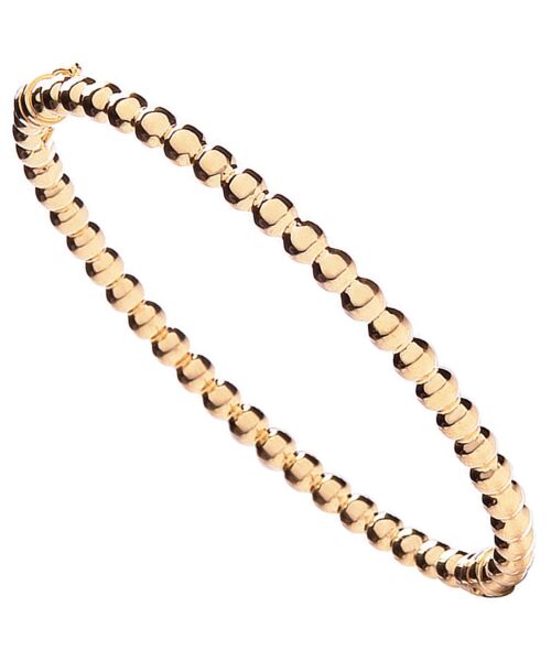 Yellow Gold Fancy Beaded Bangle BN0405