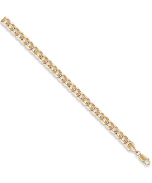 Yellow Gold 6.7mm Flat Curb Chain