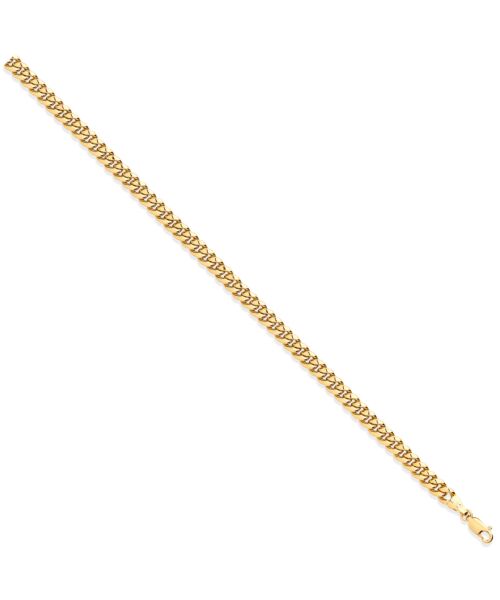 Yellow Gold 5.4mm Hollow Domed Curb Chain