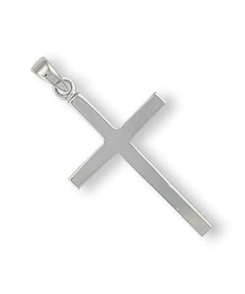 White Gold Plain Cross CX0170