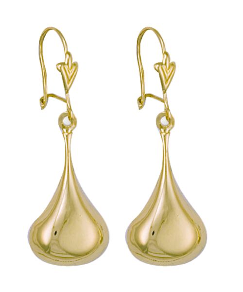 Yellow Gold Pear Drops ER0243