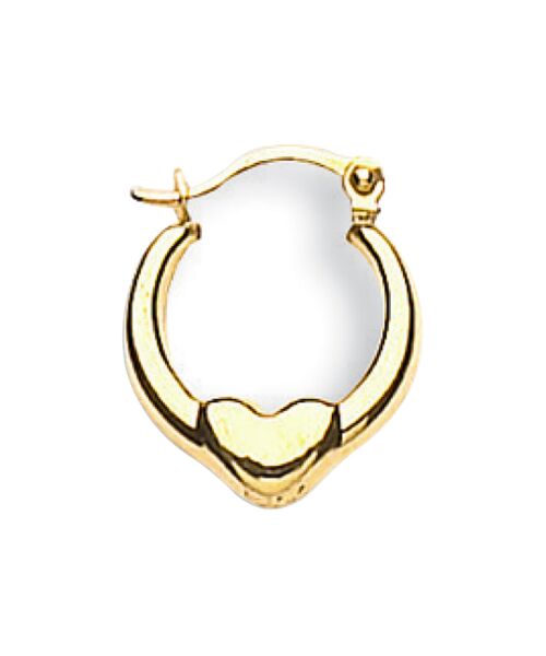 Yellow Gold Heart Small Creole ER1313
