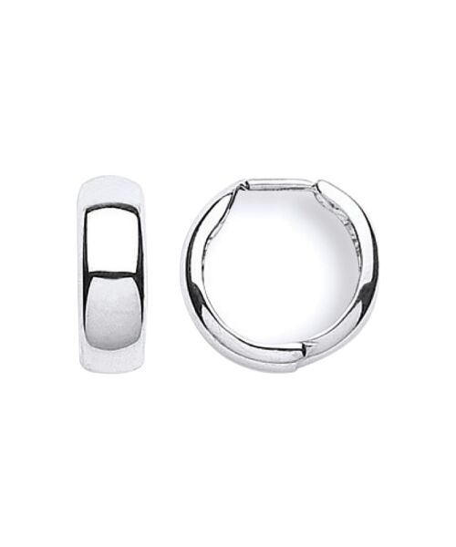 White Gold 16mm Hinged Huggies ER1336