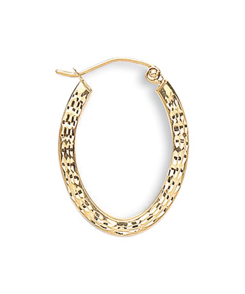 Yellow Gold D/C Oval Creoles ER1358