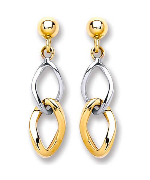W & Yellow Gold Drop Earrings ER1401