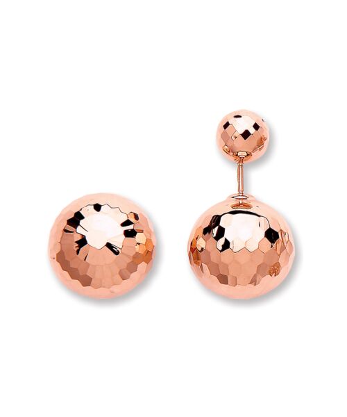 Rose Gold Disco Ball Screw Back Earrings ER1504