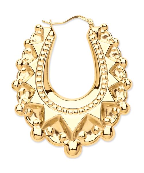 Yellow Gold Large Traditional Creoles Earrings ER1546