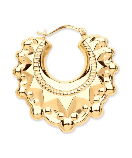 Yellow Gold Traditional Creoles Earrings ER1547