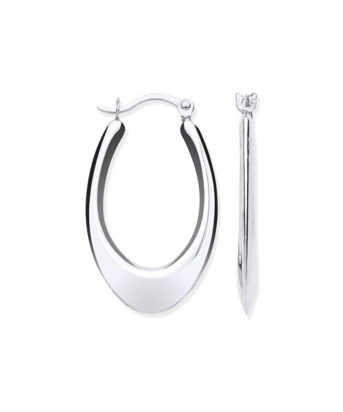 White Gold Hollow Plain Tube Earrings ER1575