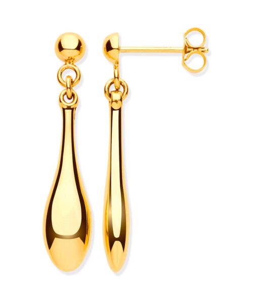 Yellow Gold Hollow Drop Earrings ER1576