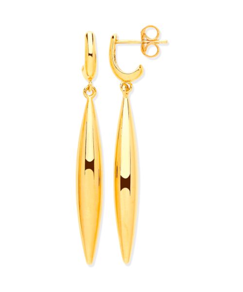 Yellow Gold Hollow Drop Earrings ER1578