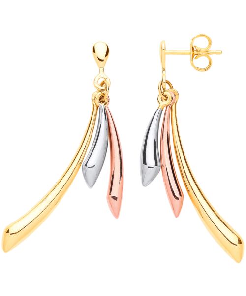 Y, W & RG Horn Hollow Drop Earrings ER1652