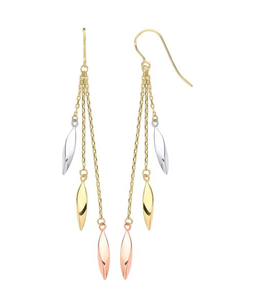 Y, W & RG Twisted Tubes Hollow Drop Earrings ER1653