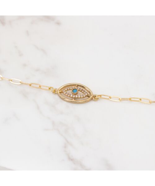 18K Gold Plated Evil Eye Bracelet