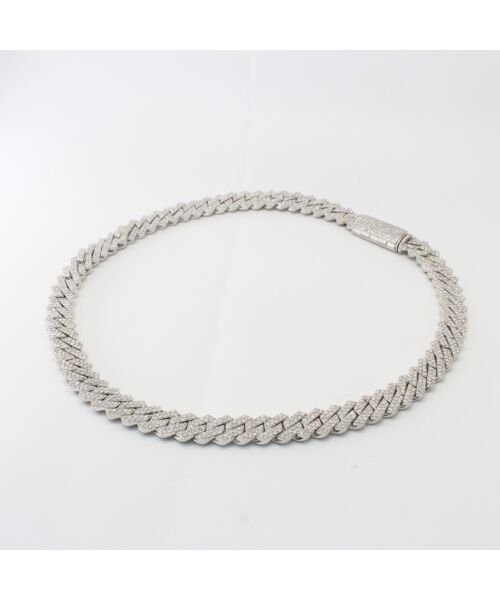 Custom Cuban Diamond Chain 10k White Gold