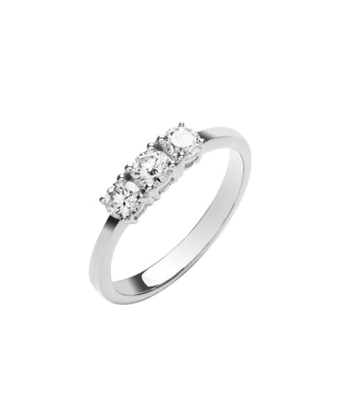 18ct White Gold 0.50ct Diamond Trilogy Ring