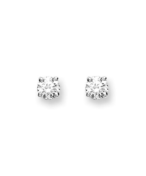 9ct White Gold 0.20ct Claw Set Diamond Stud Earrings DER0173