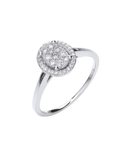 18ct White Gold 0.20ct Diamond Dress Ring