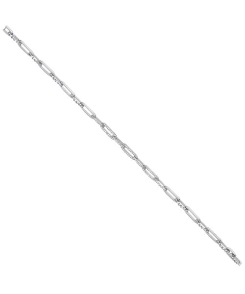 9ct White gold 0.42ct Curb bracelet DBR0106