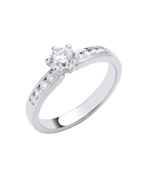 Platinum 0.70ctw Brilliant Cut Diamond Ring