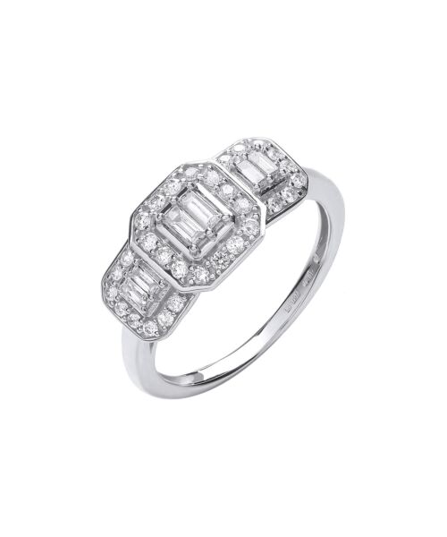 18ct White Gold 0.50ct Diamond Dress Ring