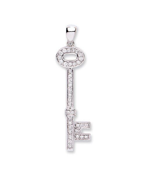 18ct White Gold 0.22ct Diamond Key DPD0348