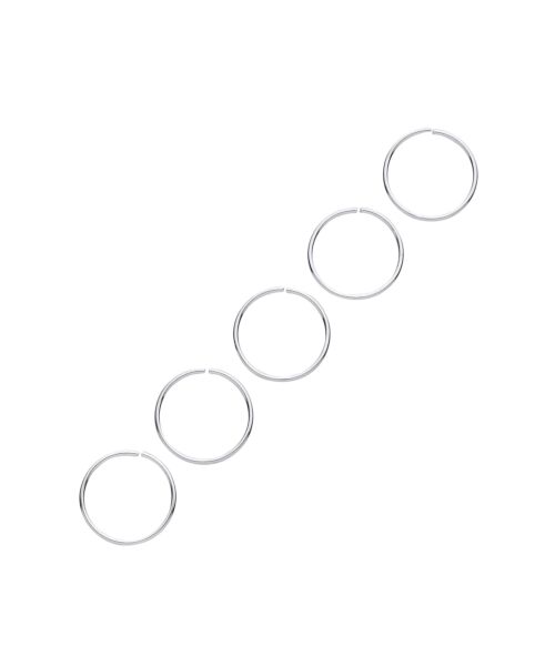 Silver 10mm NOSE Hoop Ring (Pack of 5) SER0687