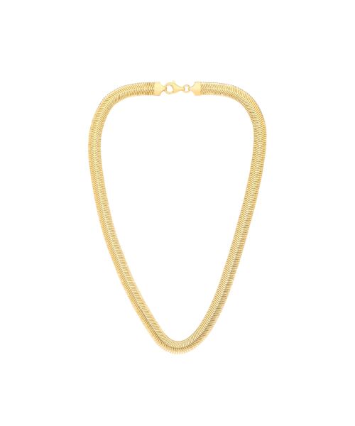 Silver YG Plated 8.0mm Herringbone 17" Collarette/7.5"Bracelet