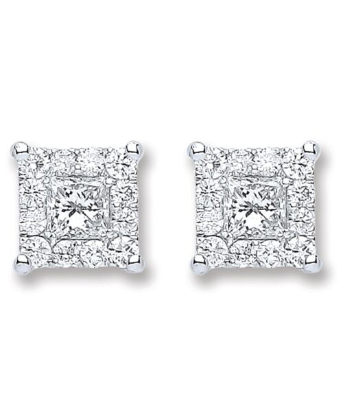 18ct White Gold 0.50ct Dia Stud Earrings DER0221