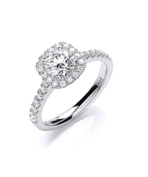 18ct White Gold 1.00ctw Certificated Engagement Ring