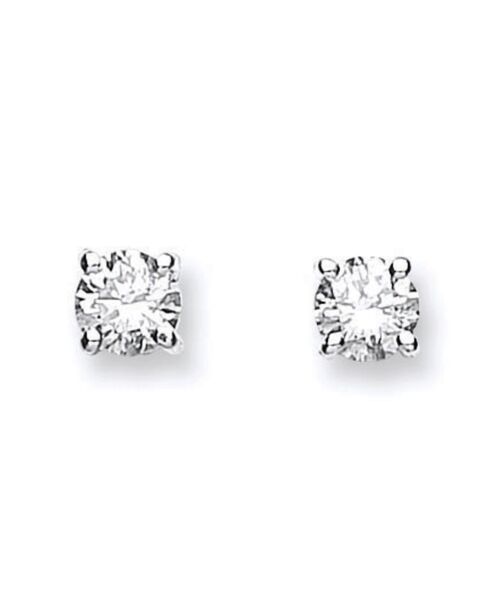 18ct White Gold 0.60ctw Claw Set Diamond Stud Earrings DER0244