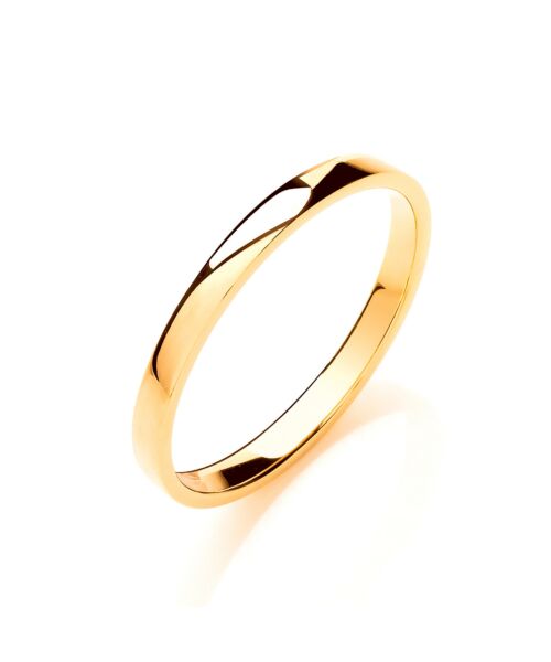 2mm Soft Court Shape Wedding Band