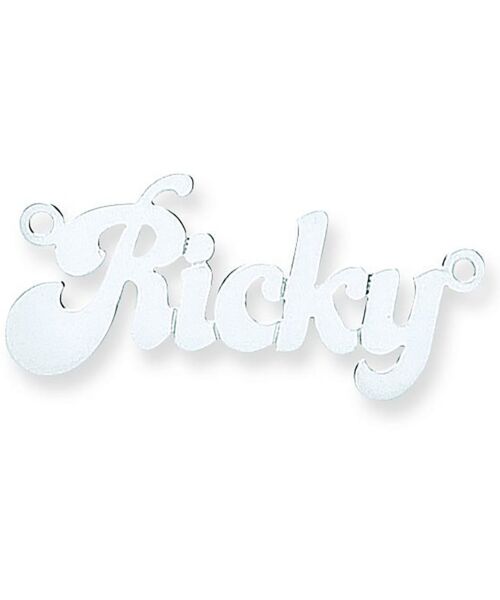Silver Medium Banana Split Style Nameplate with 16"/18"/20" chain SNP0012