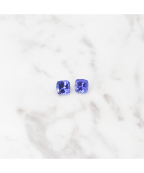 Tanzanite Medium 2 Stone - 2.5CT - Square Cut